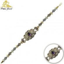 Gümüş Otantik Taşlı Biezik /Bileklik